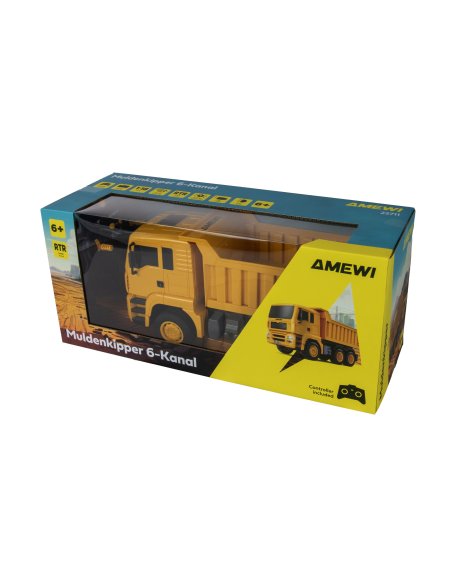 Camion benne basculante + radio + batterie 1/18 ème RTR