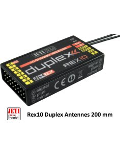 Récepteur Jeti REX10 duplex antennes 200 mm