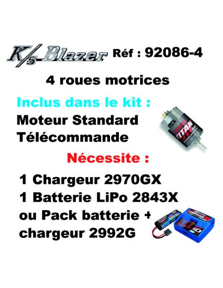 TRX-4 Chevrolet Blazer 1972 Bleu Hight Trial 92086-4-BLUE