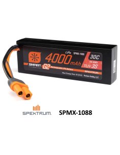 Batterie lipo 4000 Mah 3S 30C Smart Hardcase prise IC5 SPMX-1088