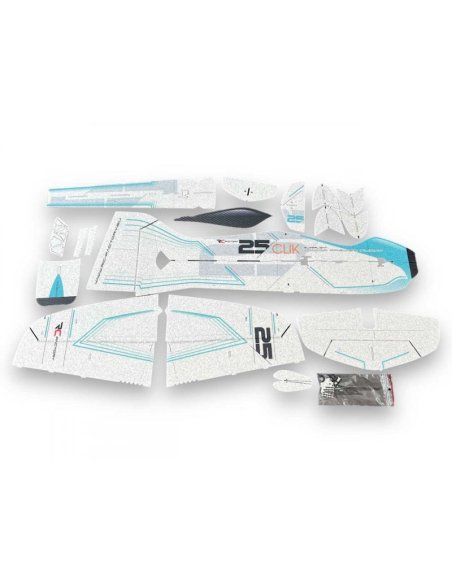 Avion Indoor Clik 25 bleu 840mm EPP super combo motorisation Avion Indoor Clik 25 bleu 840mm EPP super combo motorisation