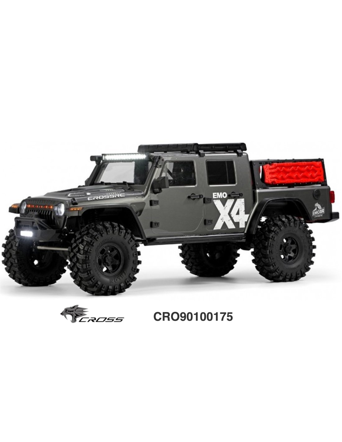 Cross RC Emo X4 RTR 1 8 me Brushed Kit Gris CRO90100175