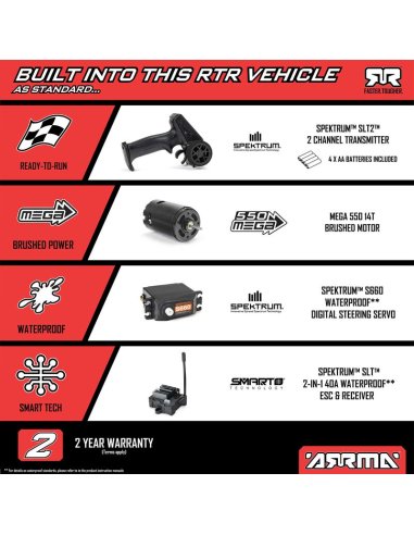 Arrma Vorteks RTR 2WD 1/10 ème complète