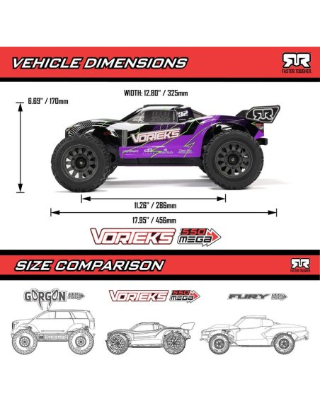 Arrma Vorteks RTR 2WD 1/10 ème complète