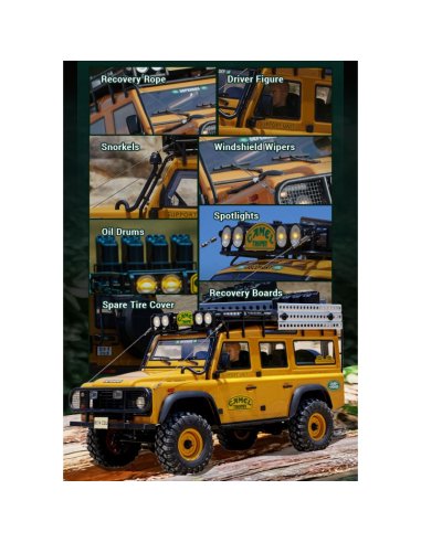 Land Rover 1/10 Discovery Camel trophy ARTR FMS11043RS-YL-SP