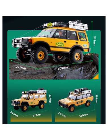 Land Rover 1/10 Discovery Camel trophy ARTR FMS11043RS-YL-SP