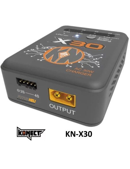 Chargeur konect X30 vue de face par Futurheli