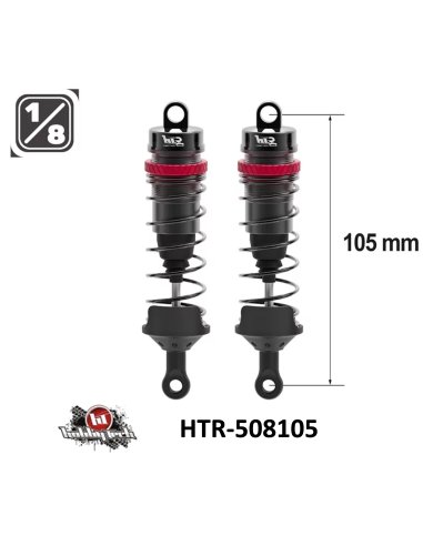Amortisseurs BIG Bore 105mm 16mm + 3 type de ressorts HTR-508105