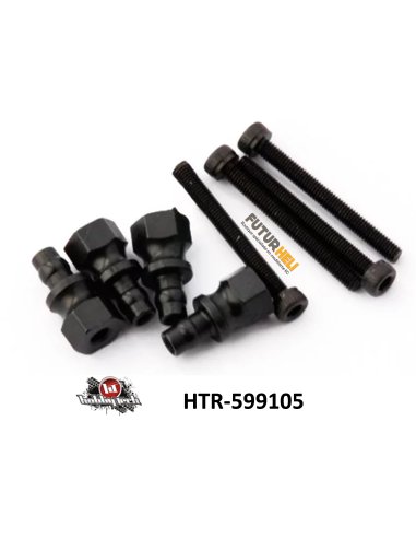 HTR-599105 Fixations amortisseurs boules supérieures longues Hobbytech futurheli