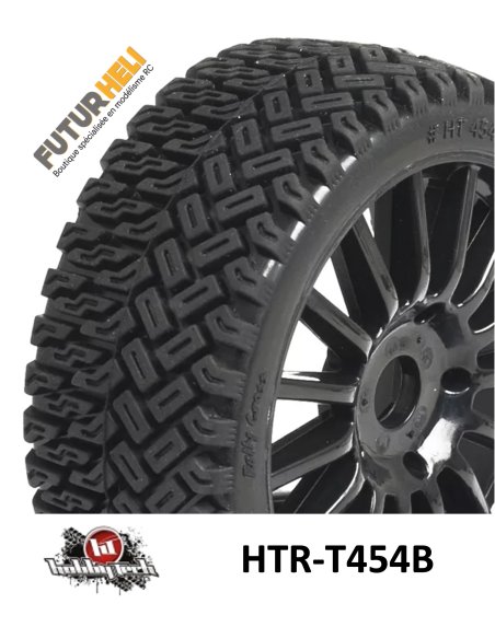 Roues complètes avec pneus 1/8 rally-cross Hexagone 17mm HTR-T454B
