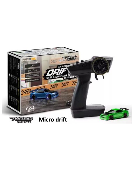 Micro Drift Turbo Racing 1/76 ème verte complète futurheli