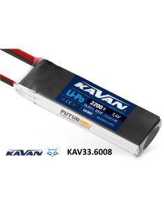 Batterie lipo Kavan 2S lipo 2200 Mah disponible chez Futurheli