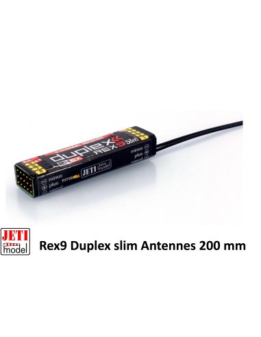 Récepteur Jeti duplex Rex 9 Slim antenne 200 mm