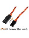 Rallonge servo JR longueur 50cm 22 AWG - 0.34mm2 torsadé