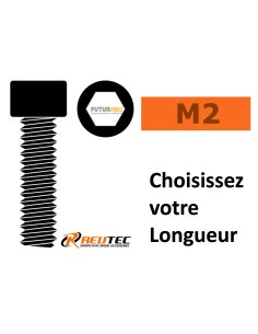 Vis M2 Tête 6 pans Type BTR (x10) choisissez votre longueur
