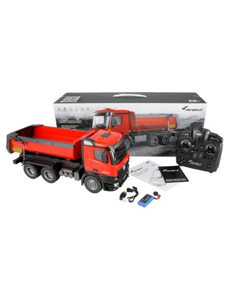 Camion benne Arocs Mercedes benz Rouge Complet