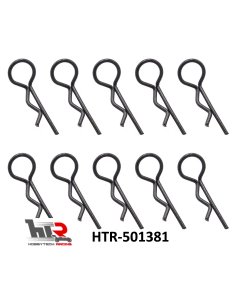 Clips de carrosserie noir 1/10 ème (X10) HTR-501381distribution Futurheli