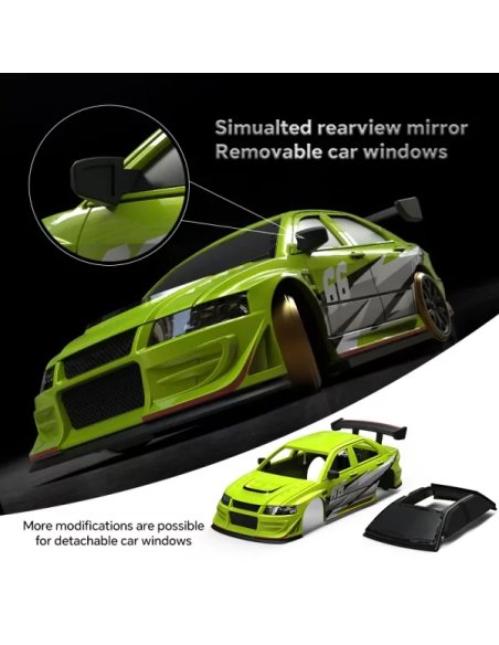 Micro drift C66 1/76 ème vert Turbo racing