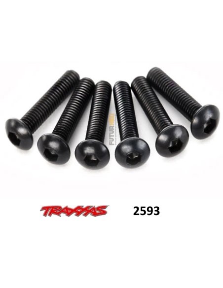 Vis BTR tête Bombé M3X14 (x6) Traxxas 2593