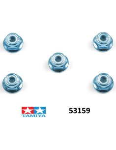 Tamiya 53159 écrous 4 mm alu anodisé bleu (x5)  futurheli