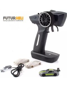 Turbo Racing micro voiture RC 1/76 ème complète grise/verte 2
