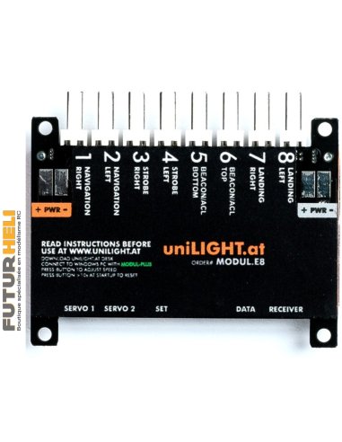 Unilight E9+ vue de dessous distribution Futurheli