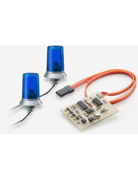 Set de feu bleu (x2) avec module électronique Carson 907126 futurheli RC
