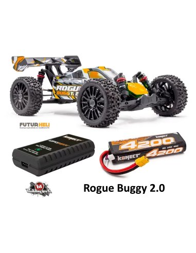 Hobbytech Rogue Buggy V2 4WD 1/8ème brushless + radio +batterie chargeur .