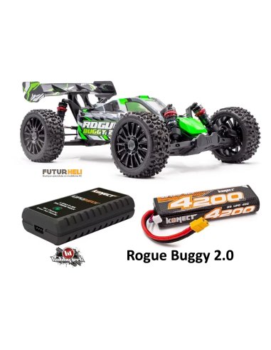 Hobbytech Rogue Buggy V2 4WD 1/8ème brushless + radio +batterie chargeur .