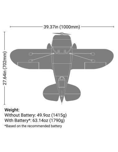 GeeBee R-2 (env 1M ) PNP ou BNF