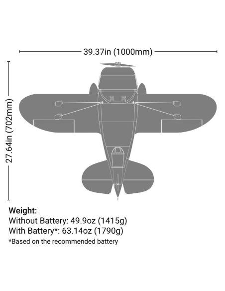 GeeBee R-2 (env 1M ) PNP ou BNF