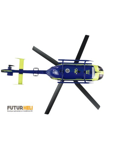 Helico Alpin ambulance EC135 AFX vue de dessous complet
