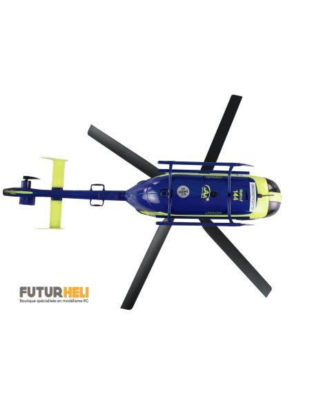 Helico Alpin ambulance EC135 AFX vue de dessous complet