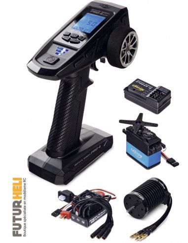 Radio volant 4 voies + servo + ESC et moteur brushless futurheli magasin modelisme