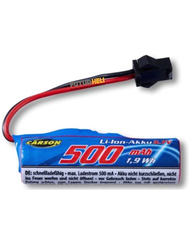 Futurheli batterie LiIon 500 Mah 3,7v 1S prise JST nano