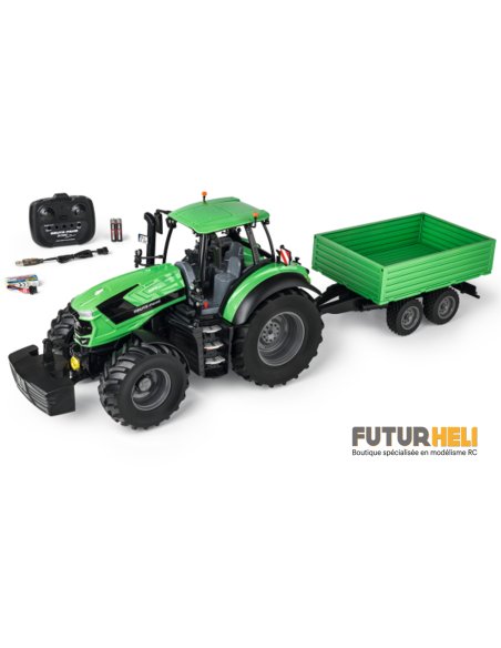 Tracteur + remorque radio-commandé deutz L 75 cm  futurheli magasin