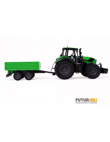 Tracteur + remorque radio-commandé deutz L 75 cm