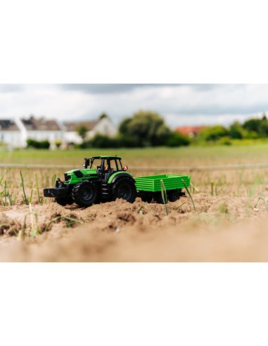 Tracteur + remorque radio-commandé deutz L 75 cm