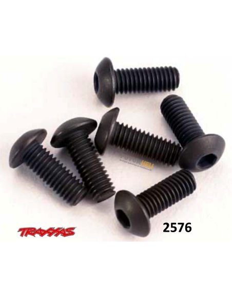 Vis BTR tête bombé 3X8 (x6) Traxxas 2576