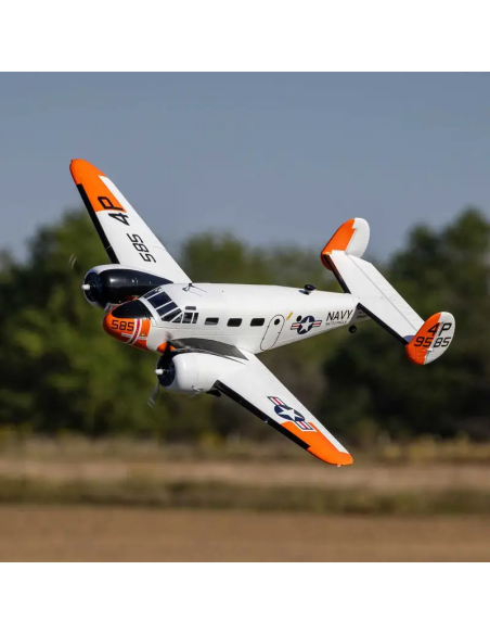 Beechcraft bi-moteur env 1,5M PNP - BNF Basic +AS3X Safe