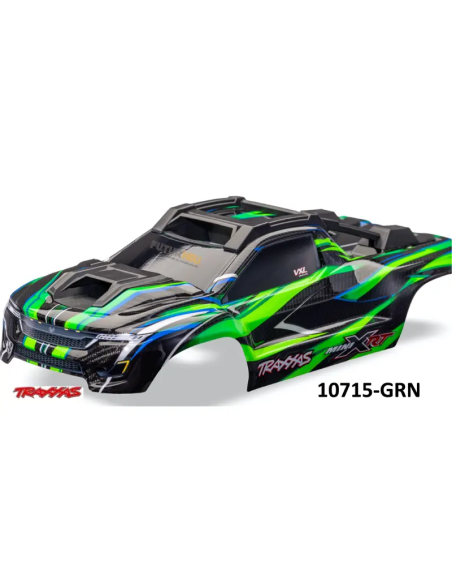 Mini XRT Carrosserie V2 peinte vert 10715-GRN futurheli distribution