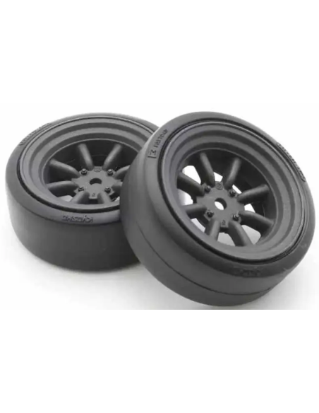 Roues Drift pneus collés Fazer Kyosho FATH710BKD