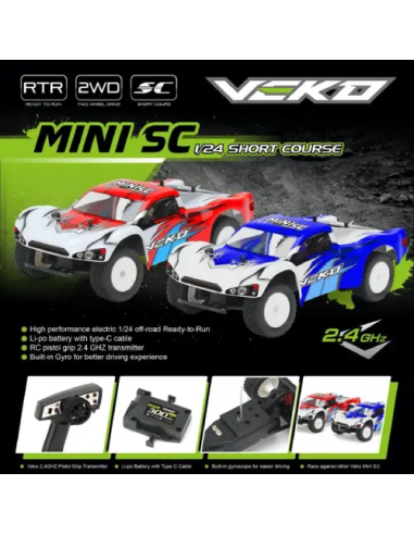 Short Course Veko mini SC Complète RTR 1/24