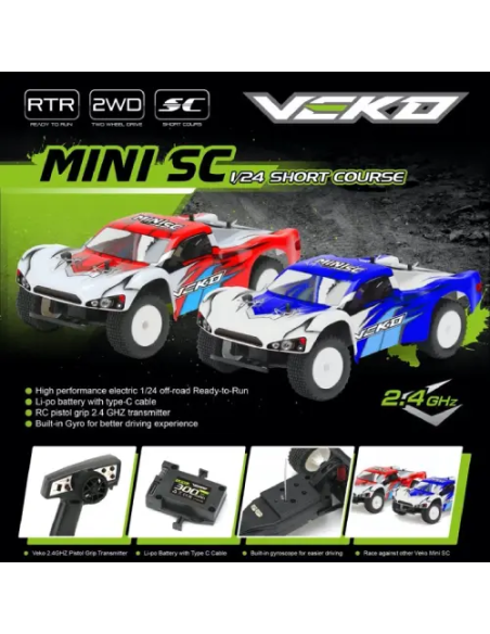 Short Course Veko mini SC Complète RTR 1/24