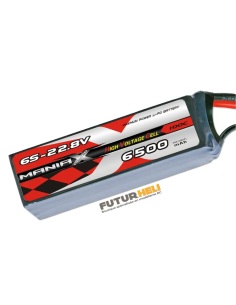 Battterie Maniax Futurheli Batterie lipo 6500 Mah 6S HV 22,8v 100C Maniax
