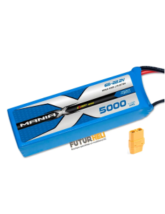 Batterie lipo 5000 Mah 6S 45C prise XT90 ManiaX futurheli