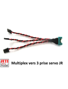 Futurheli Jeti Cable  Multiplex vers 3 prises servo type JR