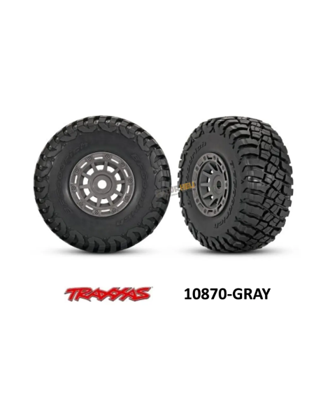 Traxxas futurheli Roue Mini-Slash BFG monté collé (x2) Traxxas 10870-GRAY