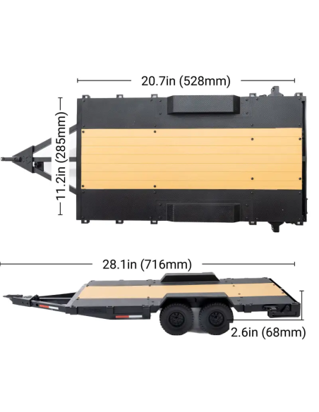 Remorque Axial dimensions futurheli RC