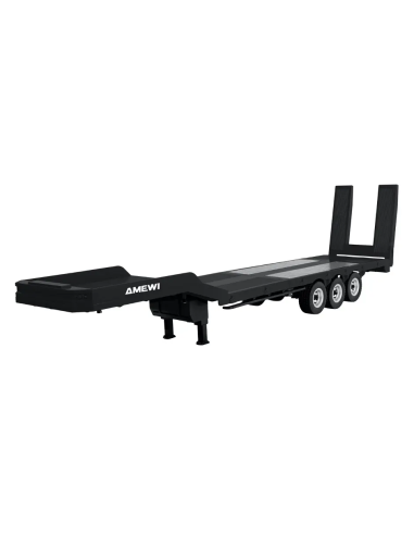 Remorque surbaissé 3 essieux pour Scania 1/18 ème  futurheli Amewi